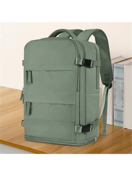 Waterproof Travel Backpack Hiking Carry On Laptop Daypack Olive Green 25L main image 4